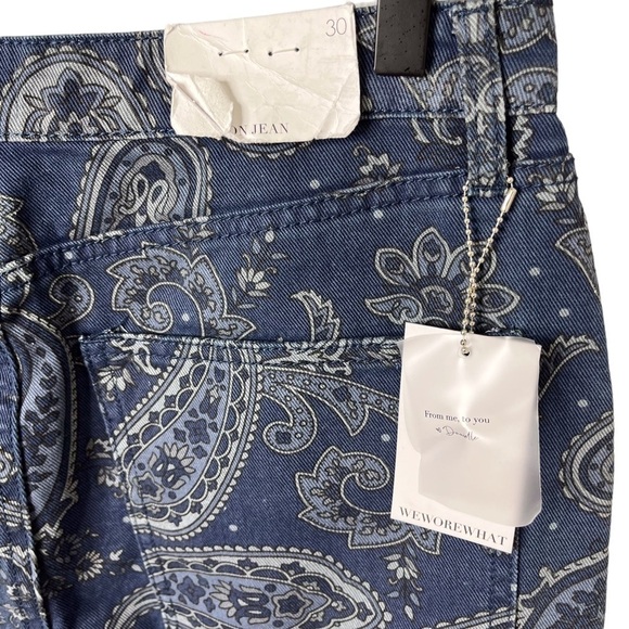 WeWoreWhat The Icon Jean Paisley Print High Waist Blue Size 30 WWDB64-1 - Picture 9 of 12